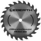 EBERTH Kreiss&auml;geblatt aus Stahl mit Hartmetall-Z&auml;hnen 200mm Durchmesser, 16mm
