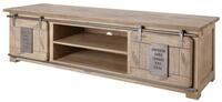 Massivmoebel24 TV-Board RAILWAY (Massivholz), TV-Board Mango 180x55x50 whitewash