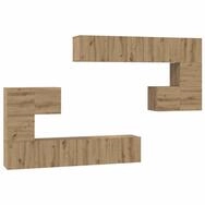 vidaXL TV-Wand TV-Einheiten Wandmontiert 4 pcs Artisan-Eiche Holzwerkstoff,...