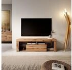 Selsey TV-Schrank BIANKO TV-Lowboard asymmetrisch, 140 cm, mit offenen F&auml;chern...