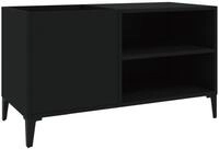 vidaXL Beistellschrank Plattenschrank Schwarz 84,5x38x48 cm Holzwerkstoff