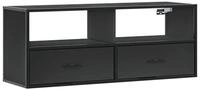 vidaXL TV-Schrank TV-Schrank Schwarz 100x31x39,5 cm Holzwerkstoff und Metall...