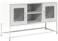 vidaXL TV-Schrank TV-Schrank Wei&szlig; 100,5x39x60,5 cm Stahl (1-St)