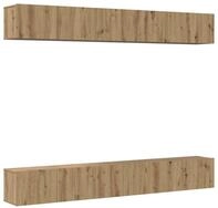 vidaXL TV-Schrank TV-Schrankset Wandmontiert 6 pcs Artisan-Eiche Holzwerkstoff (6-St)