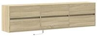 vidaXL TV-Wand TV-Wandschrank mit LED Sonoma-Eiche 180x31x45 cm, (1-St)