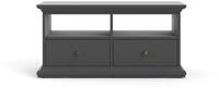 ebuy24 TV-Bank Venedig TV Tisch 2 Schubladen und 2 F&auml;cher matt gr