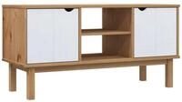 vidaXL TV-Schrank TV-Schrank OTTA Braun&Wei&szlig; 113,5x43x57 cm Massivholz Kiefer...