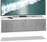 Vladon Lowboard Lana 1000 (TV-Kommode, mit Klappe), Wei&szlig; matt/Scratchy metal...