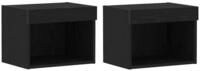 vidaXL TV-Schrank TV-Schrankset 2 pcs Schwarz Eichen-Optik 40 x 30 x 30 cm (2-St)