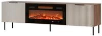 MIRJAN24 TV-Schrank Almera 06 mit Kamin (mit zwei Dreht&uuml;ren) Realistische