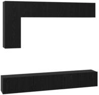 vidaXL TV-Schrank TV-Schrankset 6 pcs Schwarz Eichen-Optik Holzwerkstoff (6-St)