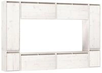 vidaXL TV-Schrank TV-Schr&auml;nke 8 Stk. Wei&szlig; Massivholz Kiefer (8-St)