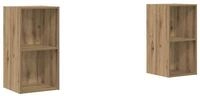 vidaXL TV-Schrank TV-Schrankset 2 pcs Artisan-Eiche 37 x 37 x 72 cm...