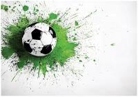 Wallarena Fototapete Junge Fu&szlig;ball - Mehrfarbig - Modern - Vlies -...