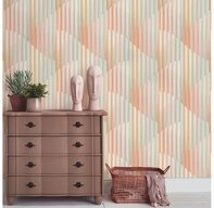 Erismann Vliestapete Grafik Muster Streifen Rosa T&uuml;rkis Metallic 10471-05...
