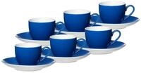 Ritzenhoff & Breker Tasse Doppio Espressotassen und -untertassen 80 ml, 12-tlg.,
