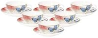 Villeroy & Boch Tasse Amazonia Teetassen mit Untertassen 140 ml 6er Set, 6-tlg.,