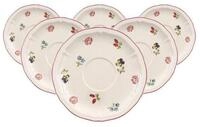 Villeroy & Boch Untertasse Petite Fleur Fr&uuml;hst&uuml;cksuntertassen &oslash; 17 cm 6er Set, (6