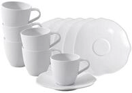 Villeroy & Boch Espressotasse Pura Espressotassen mit Untertassen 50 ml 6er Set,
