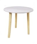 Spetebo Beistelltisch Holz Beistelltisch My Home 30 cm - wei&szlig; (St&uuml;ck, 1-St.,