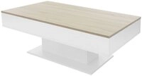 ML-DESIGN Couchtisch Couchtisch mit 2 Stauf&auml;chern unter Schiebeplatte mit