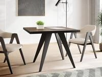 WFL GROUP Esstisch Quadro Black ausziehbar quadratisch loft mit schwarzen...
