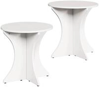 vidaXL Couchtisch Couchtisch 2 pcs Wei&szlig; Massivholz Kiefer (2-St)