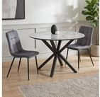 Homestyle4u Esstisch 100 cm Esszimmertisch K&uuml;chentisch Rund Metall Massiv,