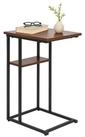 relaxdays Beistelltisch mit 2 Ablage, Industrial-Schwarz
