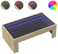 vidaXL Couchtisch NA Couchtisch mit Infinity-LED Sonoma Eiche 90x50x30 cm