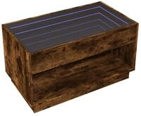vidaXL Couchtisch Couchtisch mit Infinity-LED R&auml;uchereiche 90x50x50 cm (1-St)
