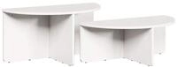 vidaXL Couchtisch Couchtisch 2 pcs Wei&szlig; Massivholz Kiefer (2-St)