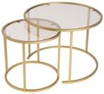Skye Decor Couchtisch 100% TEMPERED GLASS & METAL, 60 cm - 42 cm (2 Pieces), 857NRD11