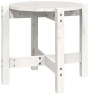 vidaXL Couchtisch Couchtisch Wei&szlig; &Oslash; 52,5x45 cm Massivholz Kiefer (1-St)