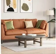 vidaXL Tischbein, Couchtischbeine Naturstahl 2 Stk. 50x(30-31) cm Stahl