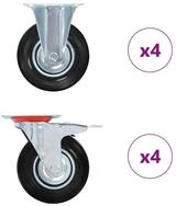 vidaXL Schwerlastrolle 8 Stk. Rollen 125 mm, (8-St)