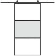 vidaXL Haust&uuml;r Schiebet&uuml;r mit Beschlag 102,5x205 cm Hartglas & Aluminium...