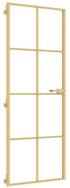 vidaXL Haust&uuml;r Innent&uuml;r Schlank Golden 76x201,5 cm Hartglas und Aluminium...