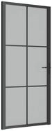 vidaXL Haust&uuml;r Innent&uuml;r 93x201,5 cm Schwarz Mattglas und Aluminium (1-St)