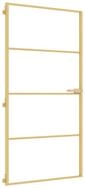 vidaXL Haust&uuml;r Innent&uuml;r Schlank Golden 102,5x201,5 cm Hartglas und Aluminium...