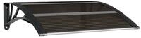 vidaXL Markise T&uuml;rvordach Schwarz 80x75 cm Polycarbonat (1-St)