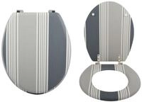 MSV WC-Sitz CARDIFF, Toilettendeckel MDF, Scharniere aus Edelstahl -...
