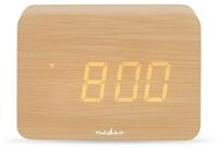 Nedis Wecker CLDK2008BN LED-Anzeige, Snooze-Funktion, Datumsanzeige, Holzdesign