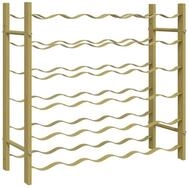 vidaXL Weinregal Weinregal f&uuml;r 36 Flaschen Golden Metall, 1-tlg.