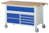 RAU Werkbank Rau Fahrbare Werkbank 8921, B1500xT700xH880mm, 7x Schublade-TA