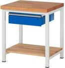 RAU Werkbank Werkbank 750x700x840-1040mm 1xSchublade-TA lichtgrau/enzianblau