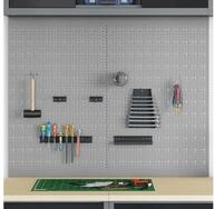 vidaXL Werkzeughalter, Werkzeugwandpaneel 2 pcs Grau 100 x 1 x 80 cm