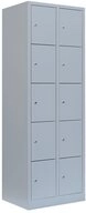 Steelboxx F&auml;cherschrank Schlie&szlig;fachschrank - 2 Abteile - 10 F&auml;cher - 1800 x...
