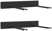 vidaXL Werkzeugschrank Ger&auml;tehalter Wandmontage 2 Stk. Schwarz Stahl (2-St)