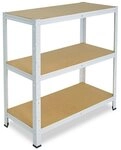 shelfplaza Schwerlastregal HOME, 100x40x60cm wei&szlig;, 3 B&ouml;den, Kellerregal,